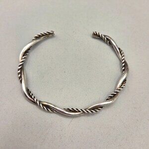 Twisted Sterling Silver Jewelry Cuff Bracelet 12 Grams Size 6.5